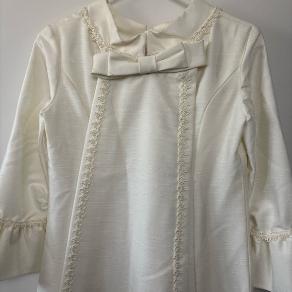 Vintage Lorrie Deb of San Francisco 1950s Ivory Wedding Dress Cape Train SZ 9 10 - Picture 8 of 15